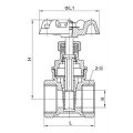 J1011 Vanne à grille en laiton forgé pour eau, 1/2 "~ 4", PN 16